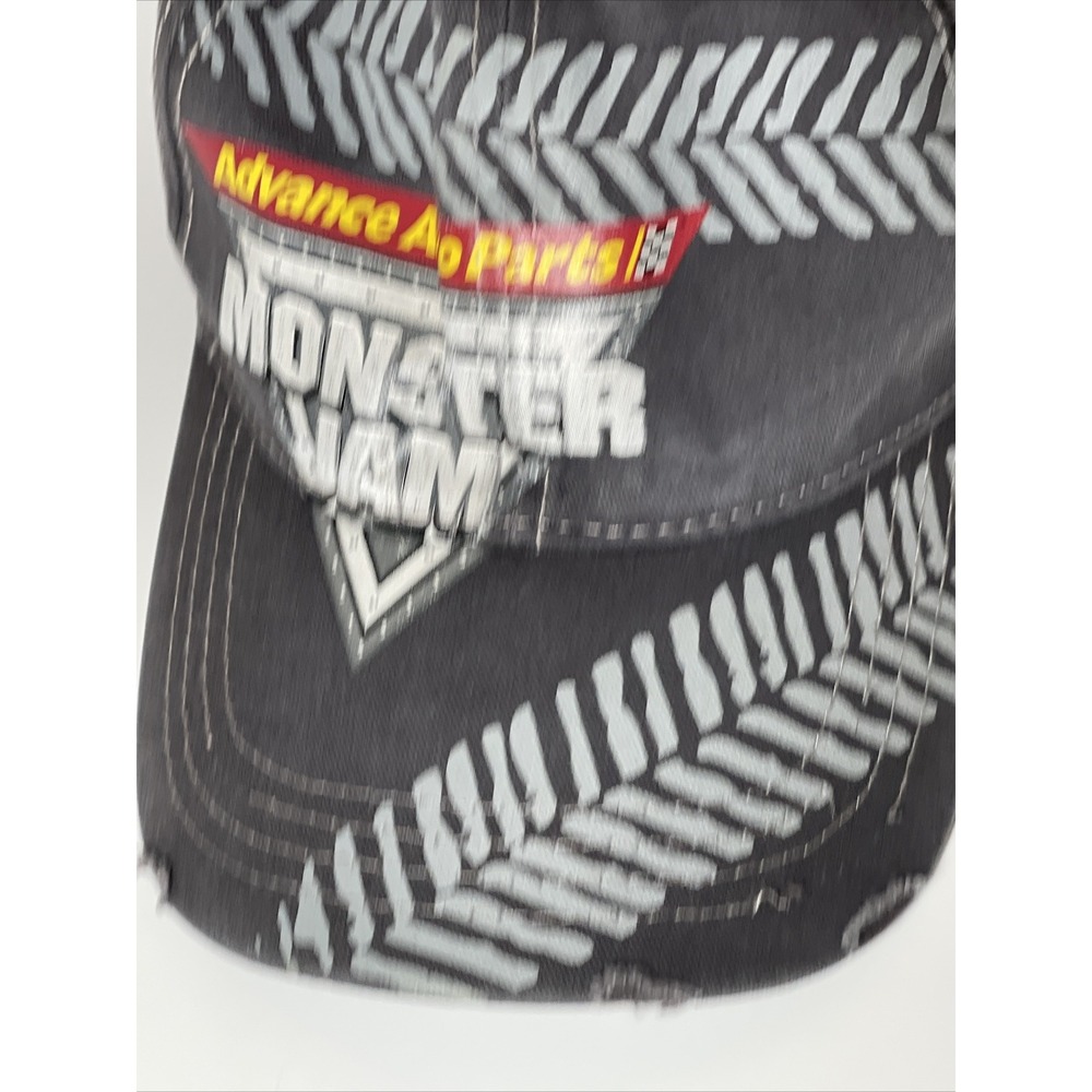 Monster Jam Advance Auto Parts Hat Washed Tire Tread Distressed Baseball Cap - Picture 3 of 12